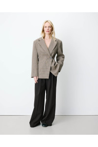 Blazer cintré à motif pied de poule