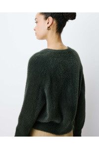 Cardigan doux col rond