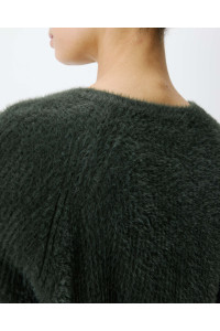 Cardigan doux col rond