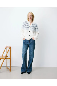 Cardigan en maille jacquard