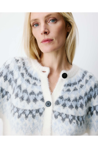 Cardigan en maille jacquard