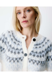 Cardigan en maille jacquard