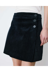 Jupe portefeuille en velours
