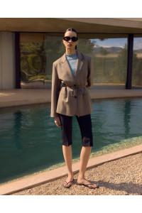 Blazer droit à rayures cintré