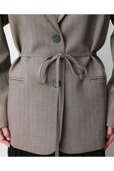 Blazer droit à rayures cintré