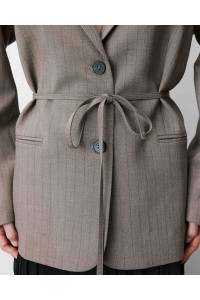 Blazer droit à rayures cintré