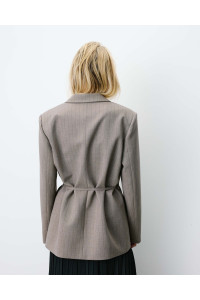 Blazer droit à rayures cintré