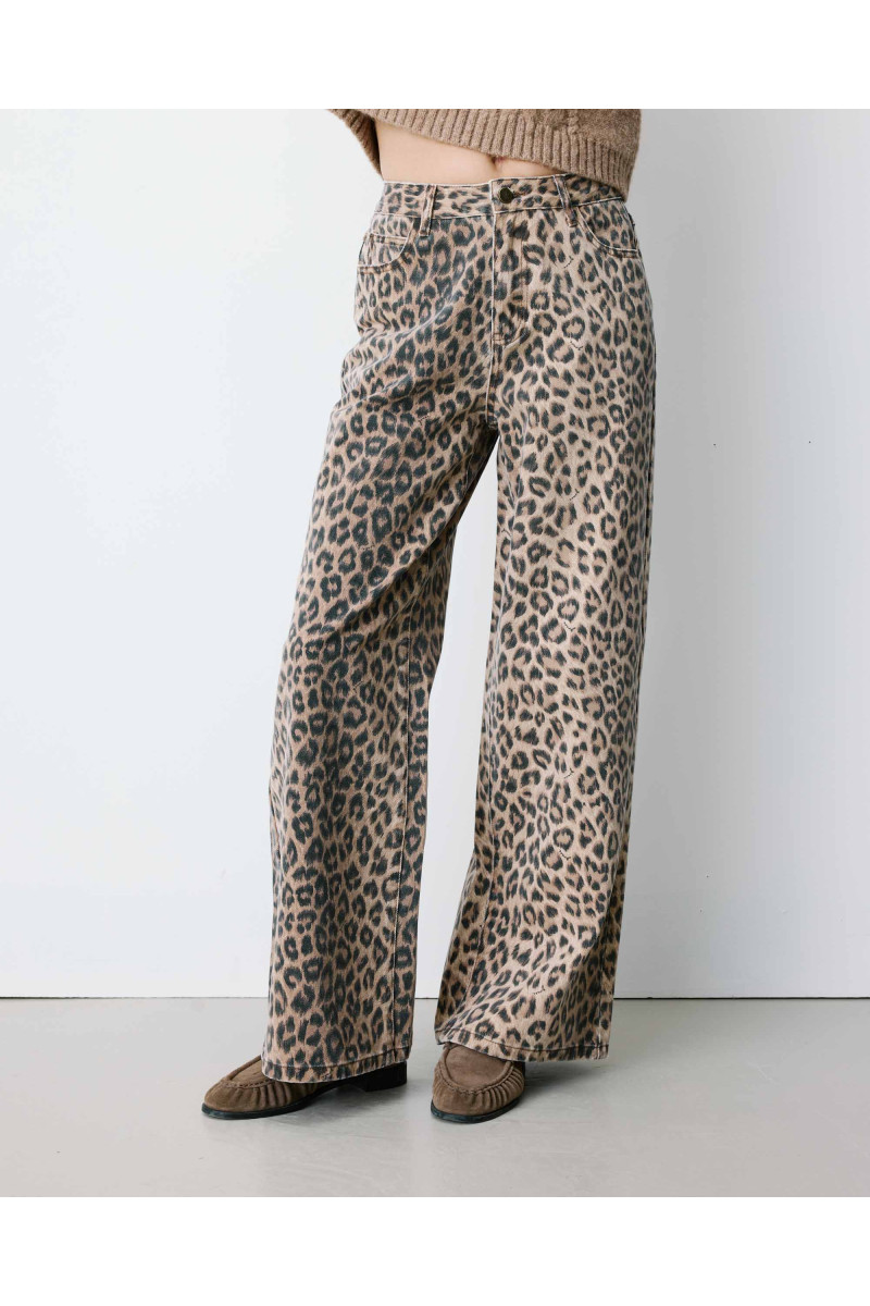 Jean large taille haute