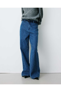 Jean large taille haute