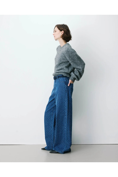 Jean large taille haute