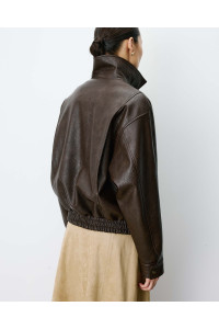 Blouson oversize en similicuir
