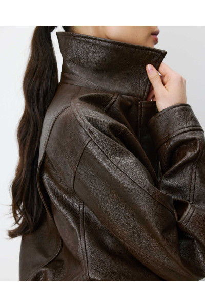 Blouson oversize en similicuir