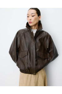 Blouson oversize en similicuir