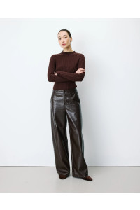 Pantalon oversize en similicuir