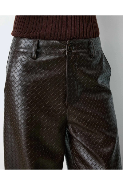 Pantalon oversize en similicuir