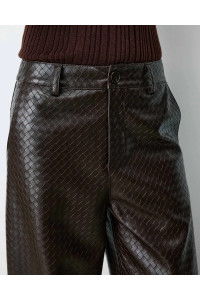 Pantalon oversize en similicuir