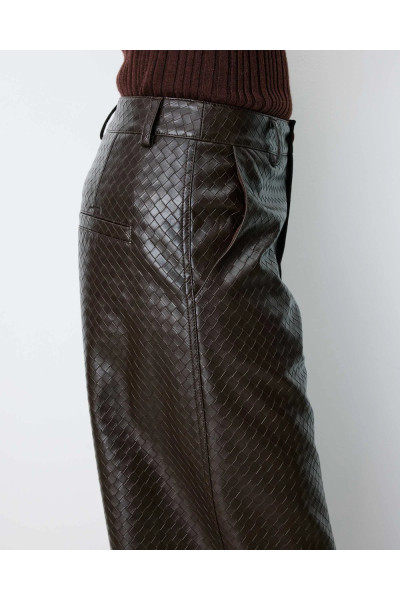 Pantalon oversize en similicuir