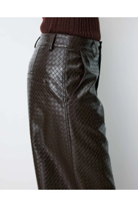 Pantalon oversize en similicuir