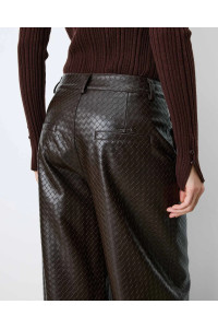 Pantalon oversize en similicuir