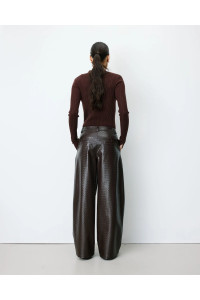 Pantalon oversize en similicuir