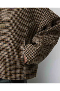 Manteau court pied-de-poule
