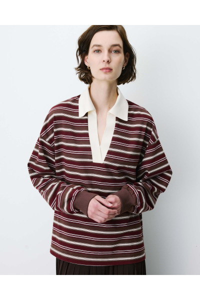 T-Polo rayé oversize
