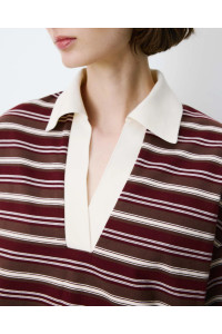 T-Polo rayé oversize