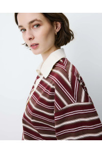 T-Polo rayé oversize