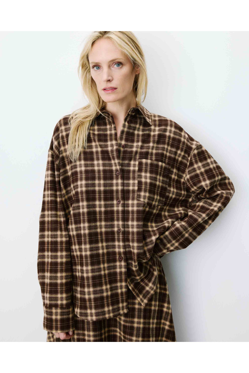 Chemise oversize à carreaux