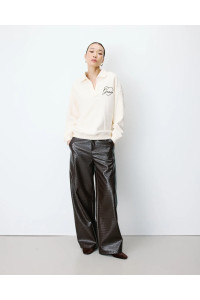Sweatshirt oversize col polo