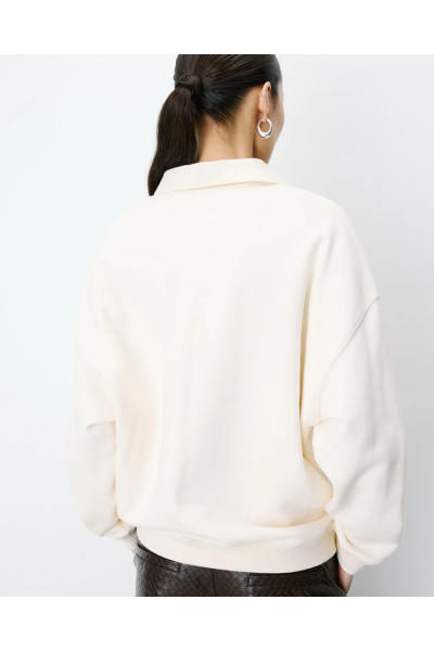 Sweatshirt oversize col polo