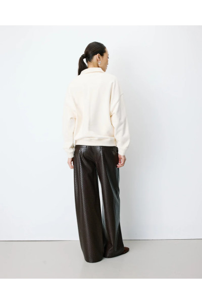 Sweatshirt oversize col polo
