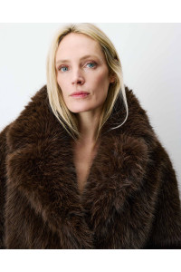 Manteau oversize en fausse fourrure