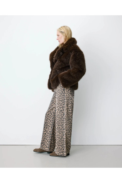 Manteau oversize en fausse fourrure