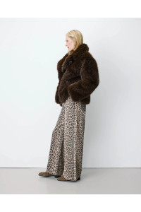 Manteau oversize en fausse fourrure
