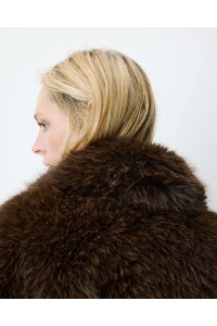 Manteau oversize en fausse fourrure