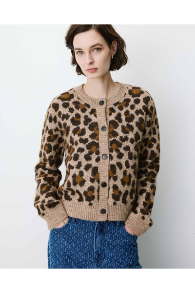 Cardigan léopard