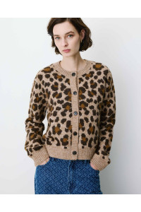 Cardigan léopard