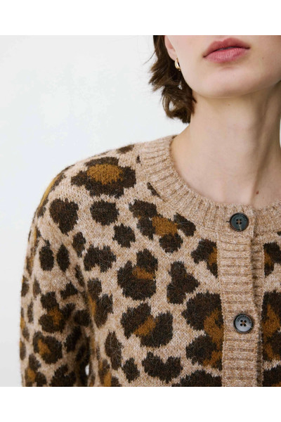 Cardigan léopard