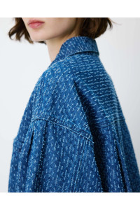 Chemise en denim à motif