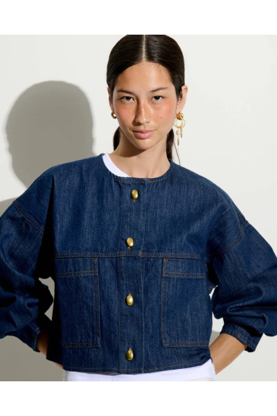 Veste courte en denim