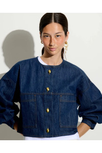 Veste courte en denim