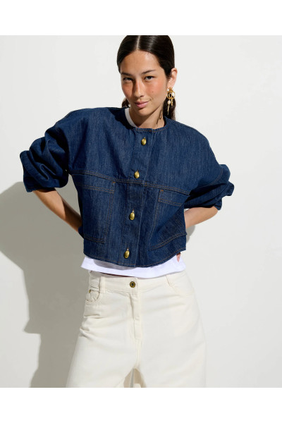 Veste courte en denim