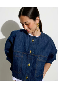 Veste courte en denim
