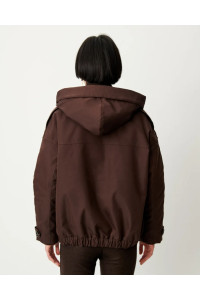 Parka courte à capuche