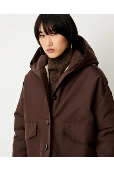 Parka courte à capuche
