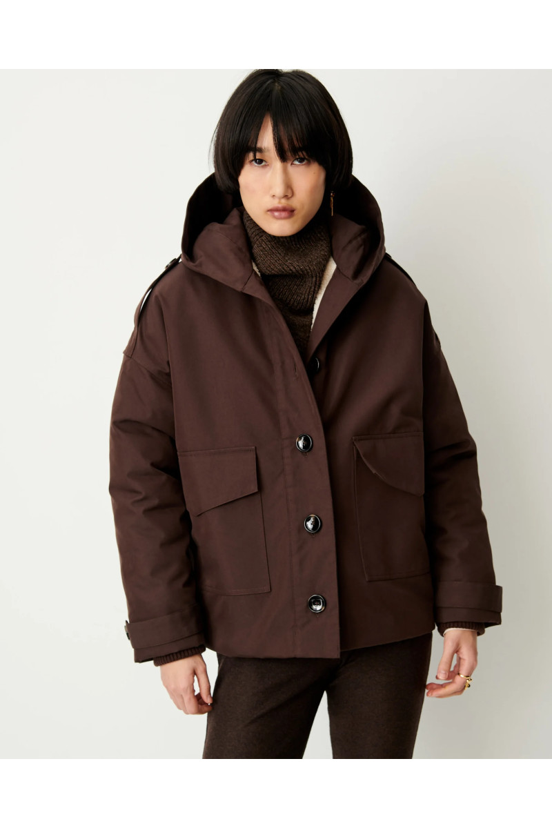Parka courte à capuche