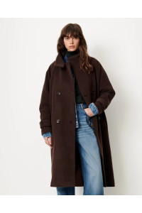 Manteau long en laine