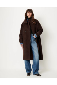 Manteau long en laine