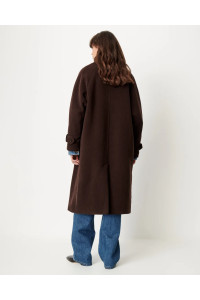 Manteau long en laine